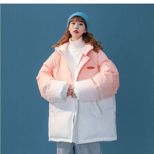 Gentle wind gradient color cotton coat women's loose student coat cotton coat