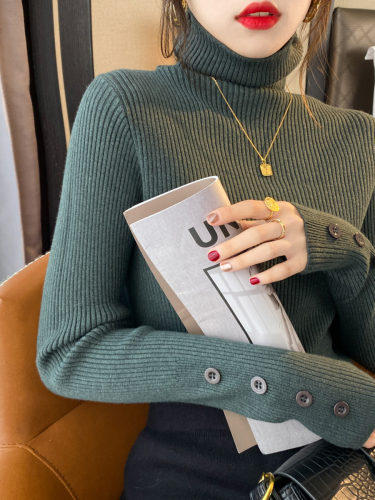 Stacked High-Neck Knit Top for Women, Thickened and Versatile, New Autumn/Winter Style, Stylish Innerwear Top