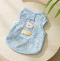 Rainbow striped cloud dog sling can pull spring and summer Teddy Bichon puppies and kittens two-legged pet clothes