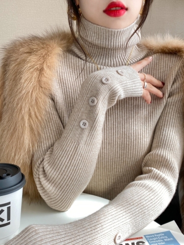 Stacked High-Neck Knit Top for Women, Thickened and Versatile, New Autumn/Winter Style, Stylish Innerwear Top