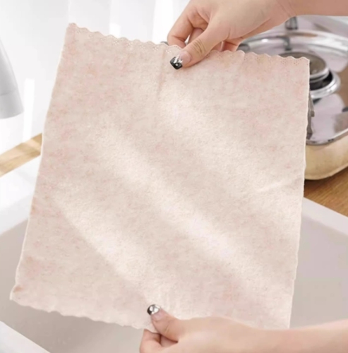 Loofah rag household degreasing lazy dishwashing non-stick oil absorbent kitchen special scouring pad plant fiber cleaning