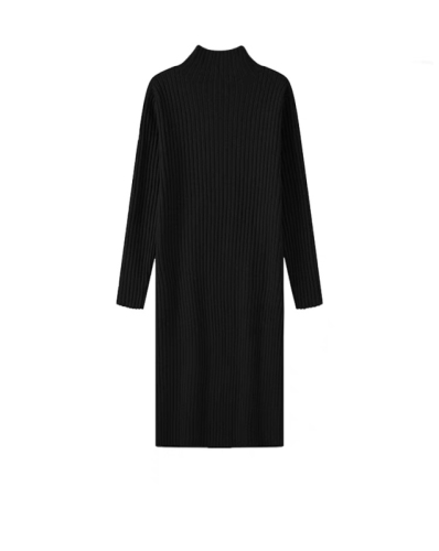 -Maternity autumn mid-length knitted sweater dress