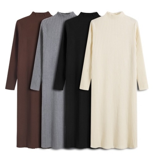 -Maternity autumn mid-length knitted sweater dress