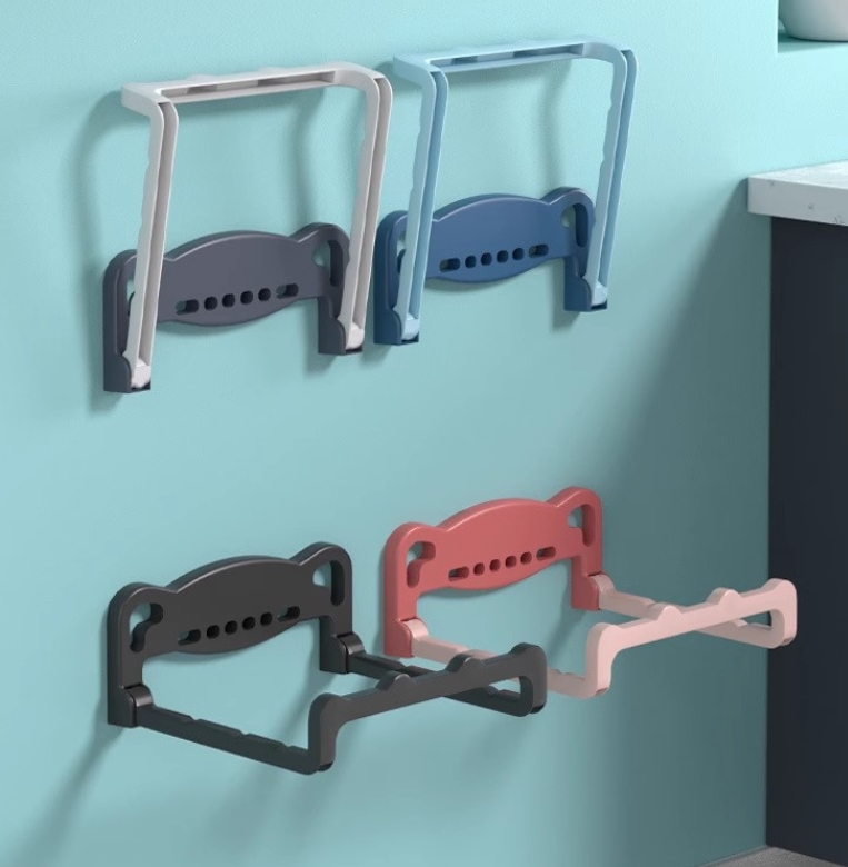 Foldable wall-mounted washbasin rack without punching holes bathroom storage rack bathroom toilet bath footbasin bathroom storage rack