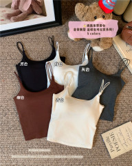 Real-shot—Autumn/Winter New Arrival Fleece-Lined Warm Camisole, Slim-Fit Innerwear, Sleeveless Base Layer