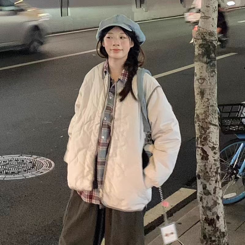 棉襖女冬季新款羽絨棉衣棉服女2024年小個子韓系冬裝日系夾棉外套
