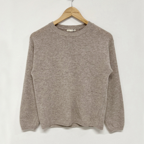 Korean basic all-match solid color soft waxy pullover sweater long-sleeved cashmere blended sweater for women 8 colors