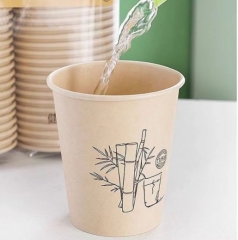 100 disposable paper cups, thickened household paper cups, commercial office tea cups, hot and cold drink milk tea cups