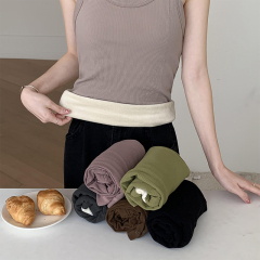 Actual shooting 6-color new warm and thick strapless backless top for women's innerwear autumn slimming sleeveless warm-up top