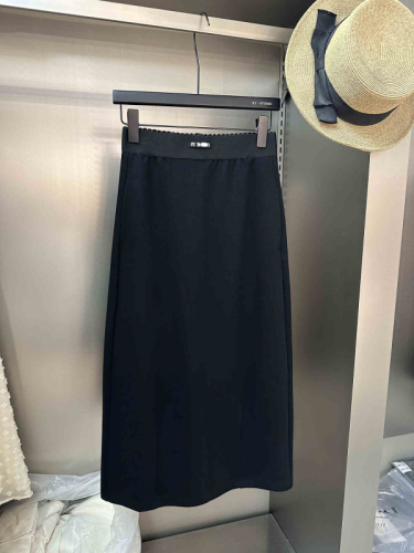 Black skirt women's early autumn new slim straight hip-hugging skirt A-line mid-length one-step skirt