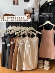 Real shot of German velvet warm pure sexy sexy suspender dress with breast pads short skirt waist slimming hip skirt