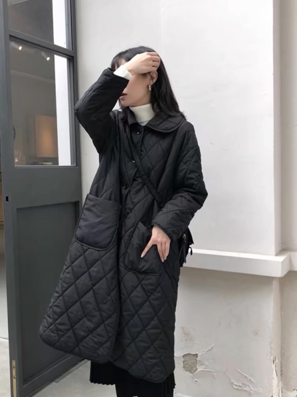 2024 Autumn and Winter Women's Down Jacket Women's Mid-Length Korean Style Bread Jacket and Cotton Jacket