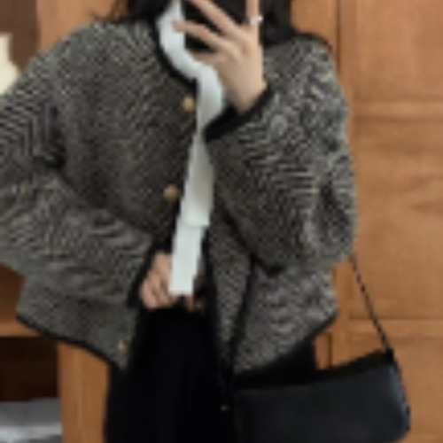 High-end, super good-looking, cool style short coat, Korean style niche design, non-contrasting style, autumn and winter 2024 new women's clothing