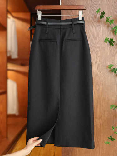 Classic suit skirt, elegant temperament, professional straight autumn and winter new mid-length skirt