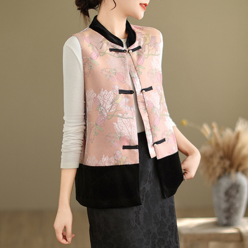 Autumn new new Chinese style national style jacquard embroidered waistcoat vest