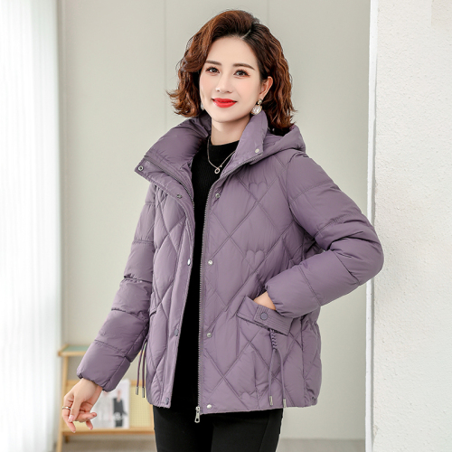 2024 new middle-aged and elderly fattened down jacket for women Korean version loose warm oversize thickened jacket