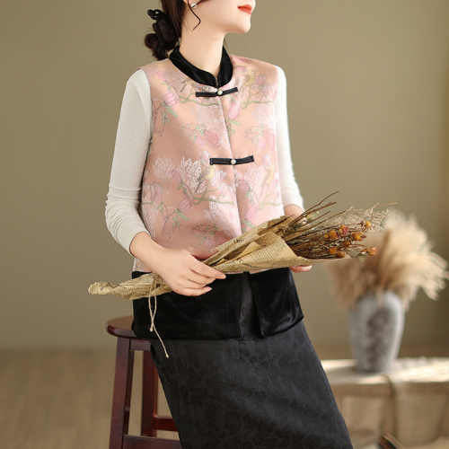 Autumn new new Chinese style national style jacquard embroidered waistcoat vest