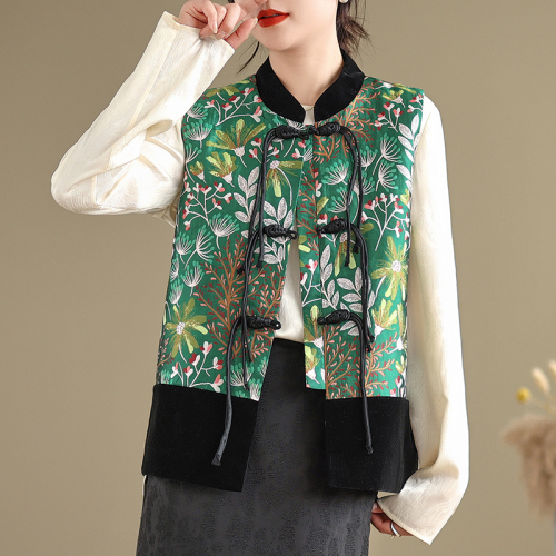 Autumn new new Chinese style national style jacquard embroidered waistcoat vest