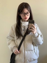 Stand collar cotton coat for women winter new loose short style couple style thickened cotton coat jacket trendy simple Korean version