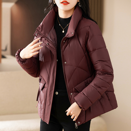 Real shot of down cotton coat women's fashion 2024 new cotton coat Korean style loose cotton jacket short thickened coat