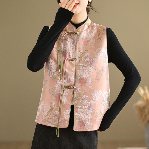 Autumn new new Chinese style national style jacquard embroidered waistcoat vest