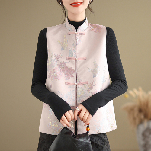 Autumn new new Chinese style national style jacquard embroidered waistcoat vest