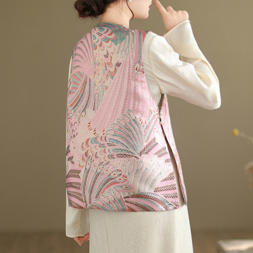 Autumn new new Chinese style national style jacquard embroidered waistcoat vest