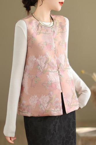 Autumn new new Chinese style national style jacquard embroidered waistcoat vest