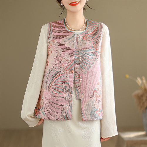 Autumn new new Chinese style national style jacquard embroidered waistcoat vest