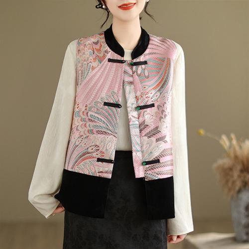 Autumn new new Chinese style national style jacquard embroidered waistcoat vest