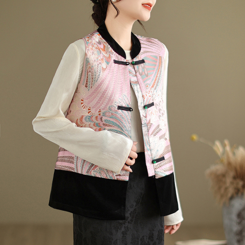 Autumn new new Chinese style national style jacquard embroidered waistcoat vest