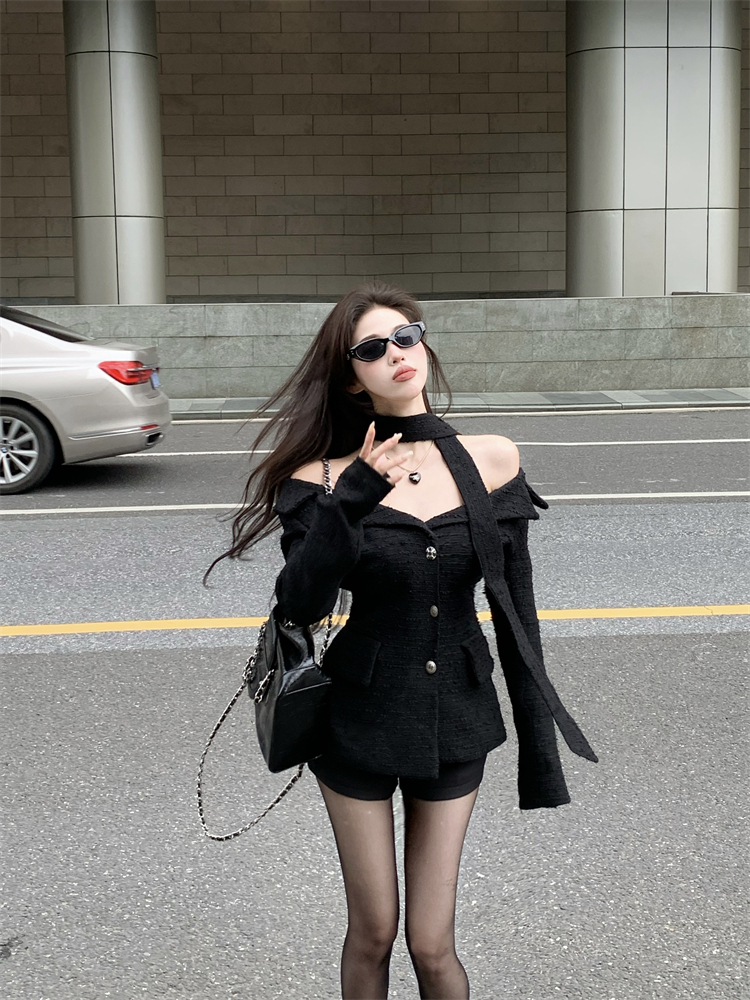 實拍 赫爾千金高級感小香外套女設計感復古收腰顯瘦上衣秋季