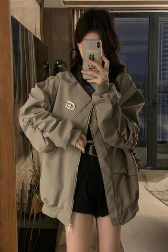 Flight suit jacket, women's baseball uniform, overalls, couple's wear, iron-standard design, niche design