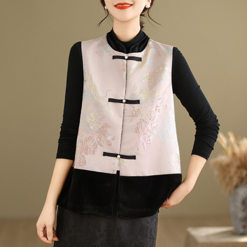 Autumn new new Chinese style national style jacquard embroidered waistcoat vest