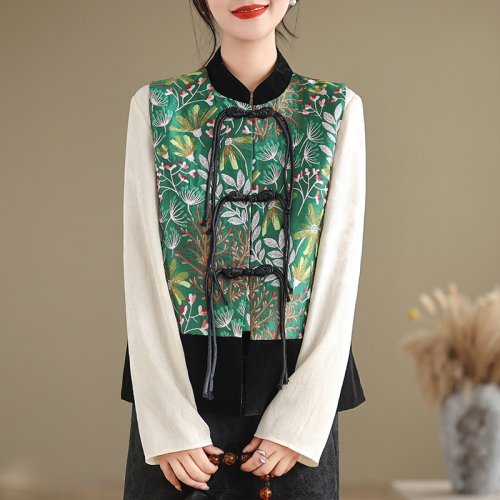 Autumn new new Chinese style national style jacquard embroidered waistcoat vest