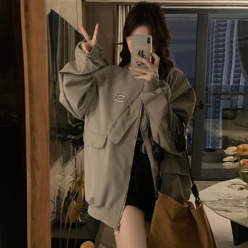 Flight suit jacket, women's baseball uniform, overalls, couple's wear, iron-standard design, niche design