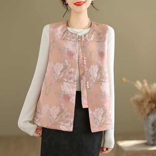 Autumn new new Chinese style national style jacquard embroidered waistcoat vest