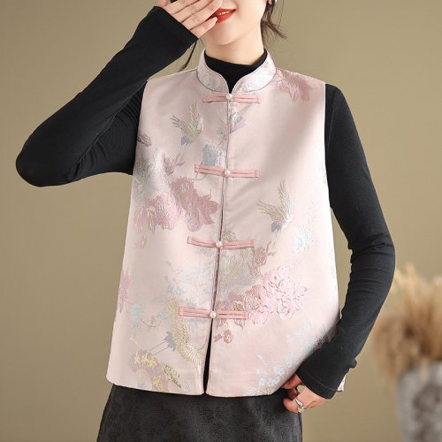 Autumn new new Chinese style national style jacquard embroidered waistcoat vest