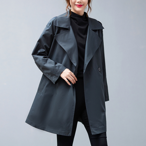 Women's mid-length windbreaker new style fashion casual short workwear coat windbreaker