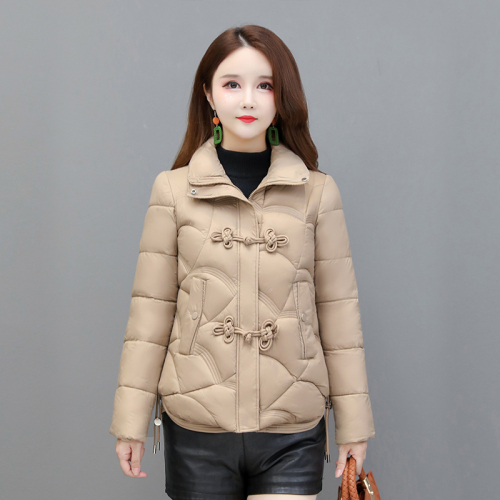 Red button-down short down jacket for women plus size hot style winter Korean style cotton-padded jacket