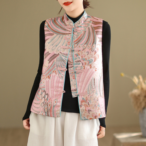 Autumn new new Chinese style national style jacquard embroidered waistcoat vest