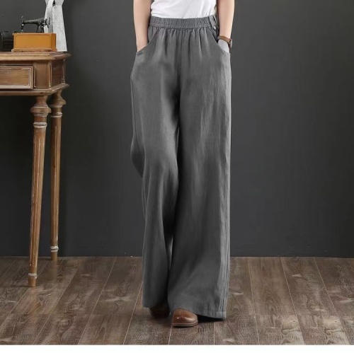 2024 Autumn New Wide Leg Casual Pants Women's Straight Loose Drape Slim Long Pants