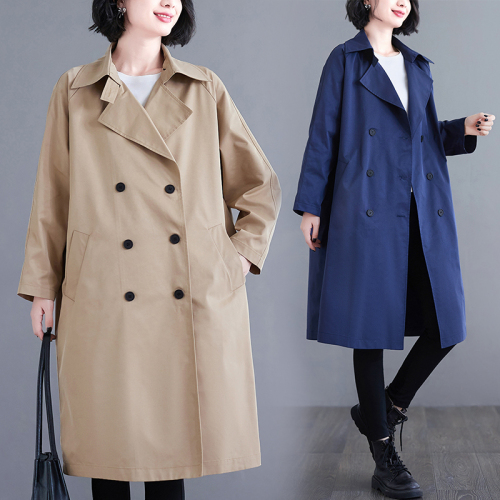 Windbreaker Women's Mid-Length New Fashion Temperament Casual Long Workwear Jacket Windbreaker