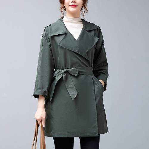 Women's mid-length windbreaker new style fashion casual short workwear coat windbreaker