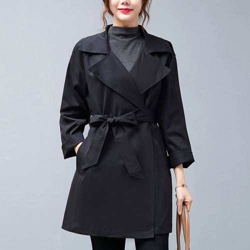 Women's mid-length windbreaker new style fashion casual short workwear coat windbreaker