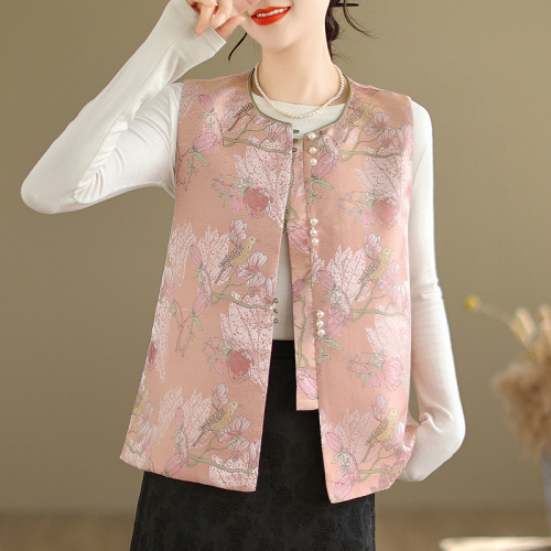 Autumn new new Chinese style national style jacquard embroidered waistcoat vest