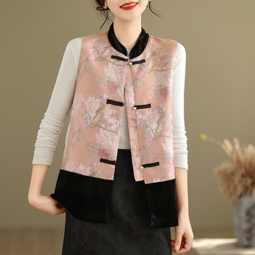 Autumn new new Chinese style national style jacquard embroidered waistcoat vest