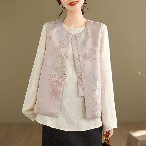 Autumn new new Chinese style national style jacquard embroidered waistcoat vest