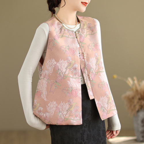 Autumn new new Chinese style national style jacquard embroidered waistcoat vest