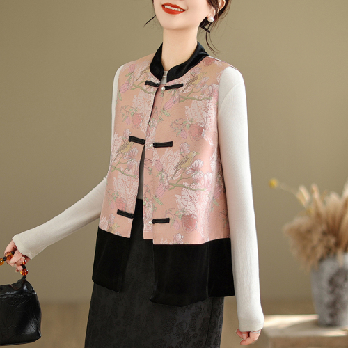 Autumn new new Chinese style national style jacquard embroidered waistcoat vest